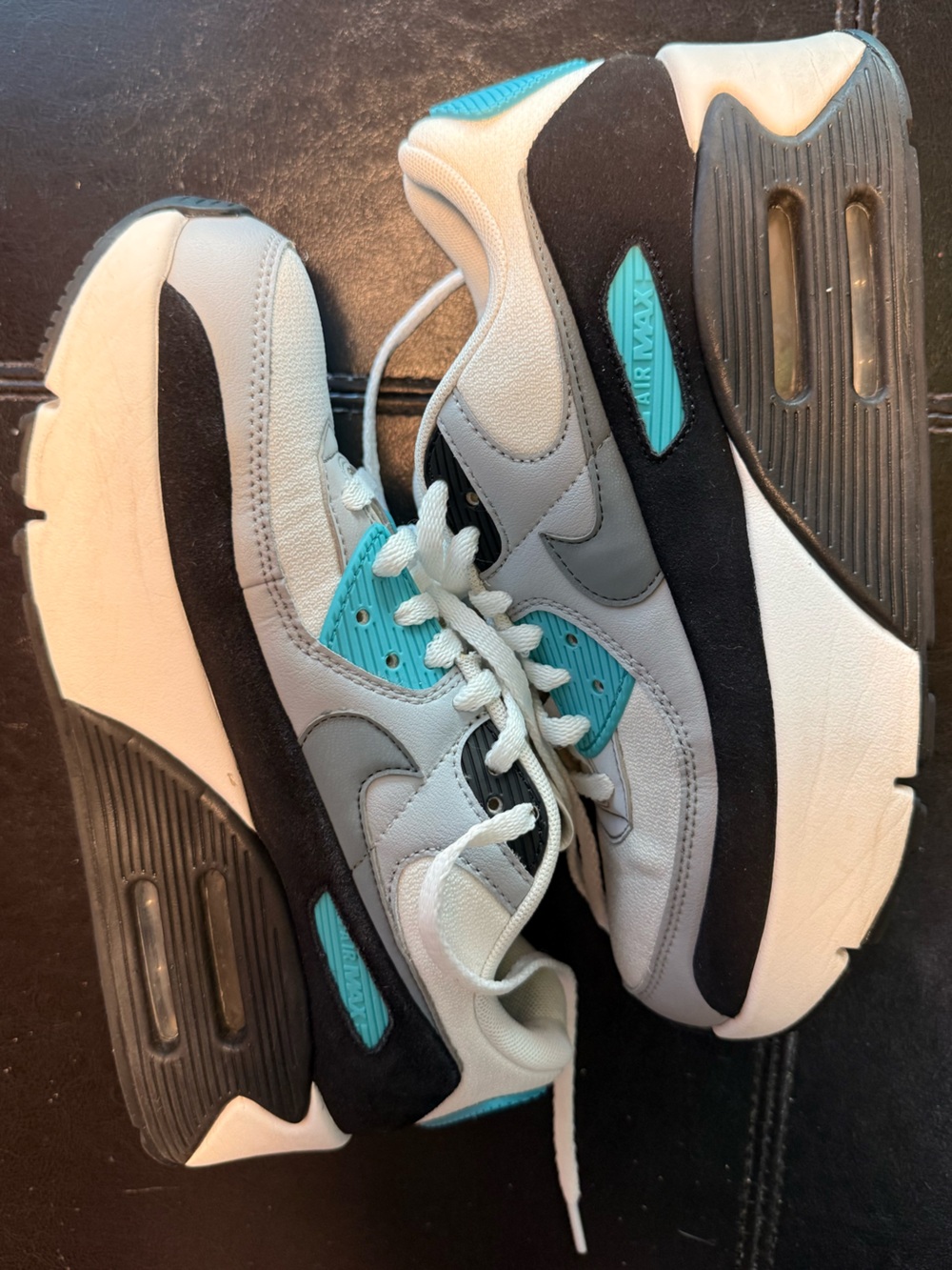NIKE AIR MAX 90 LV8 DOUBLE STACK WHITE/GREEN WOMEN'S Size 7
